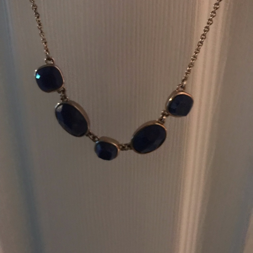 Blue beaded necklace